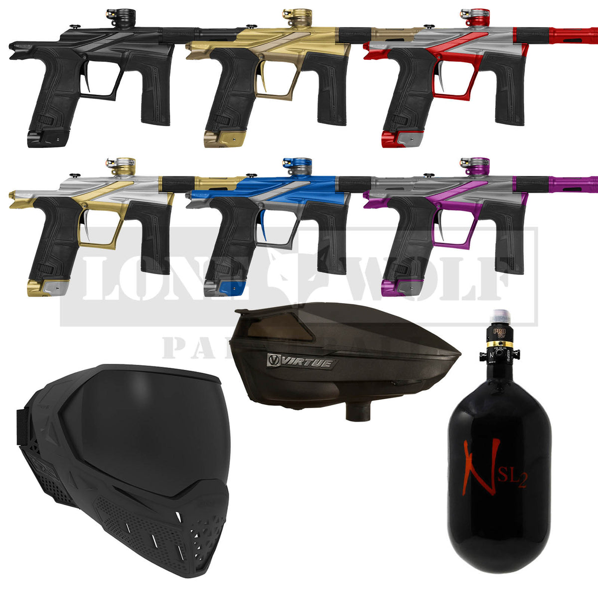 Used Planet Eclipse LV2 Paintball Gun - Crusade w/ 4 s63 Inserts