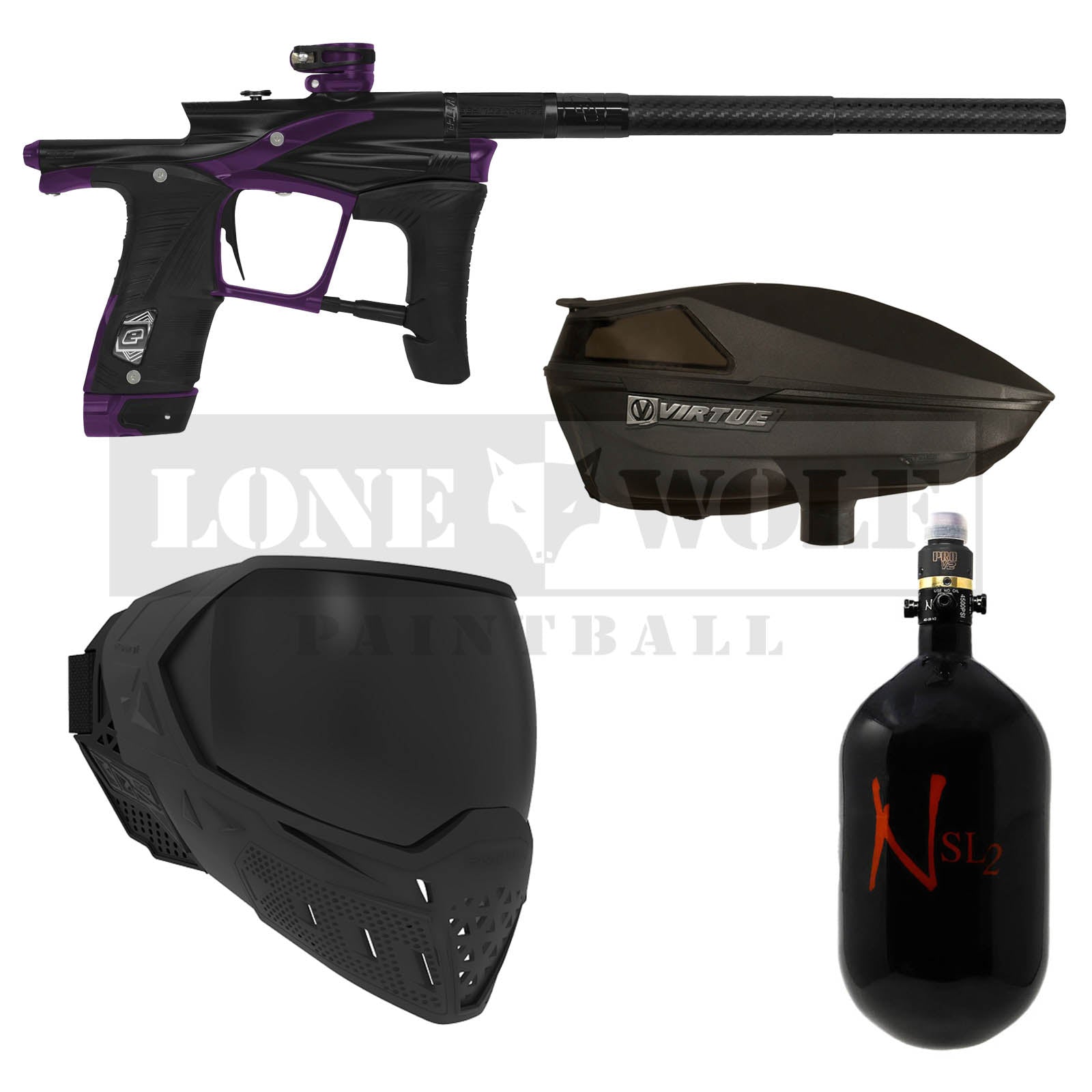  Planet Eclipse Ego LV1.6 Contender Paintball Gun Package Kit  (Amethyst, Tank Size: 48/4500) : Sports & Outdoors
